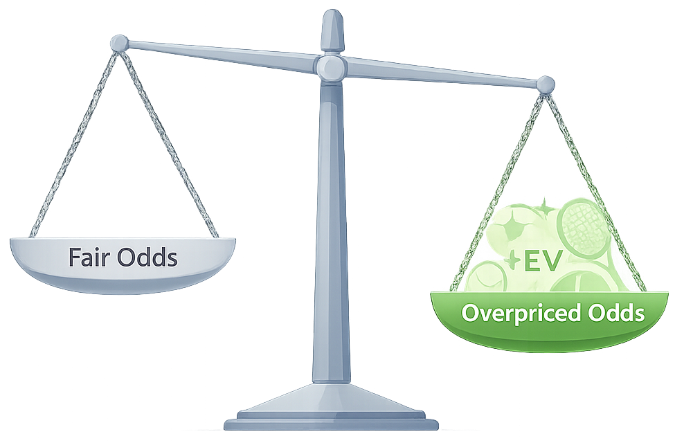 Fair odds versus sportsbook odds
